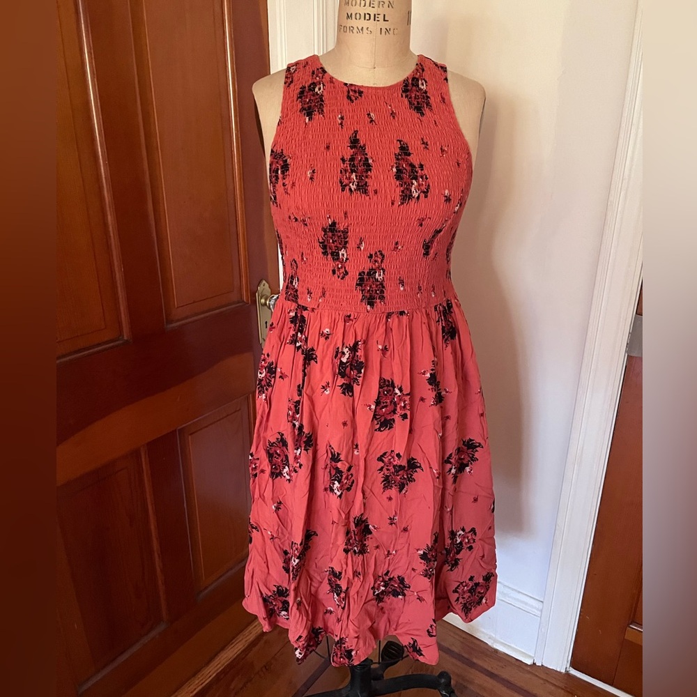 Torrid Red Floral Dress Size 1